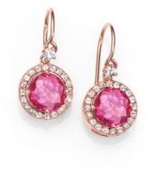 Thumbnail for your product : Suzanne Kalan Pink Topaz, White Sapphire and 14K Rose Gold Earrings