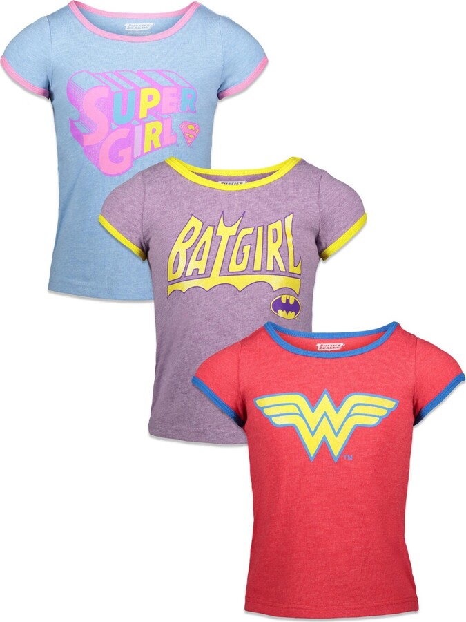 Dc Comics Girls Justice League 3 Pack T-Shirts