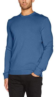 Benetton Men's Sweater Longsleeve Sweatshirt, (Blue 12f), Large