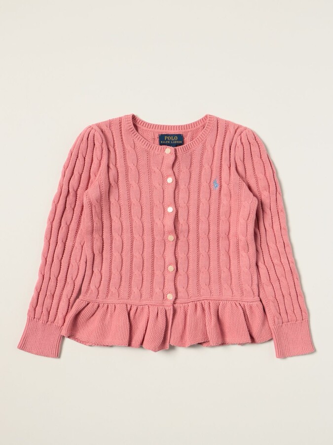 Polo Ralph Lauren cardigan in cotton with logo - ShopStyle Girls' Sweaters