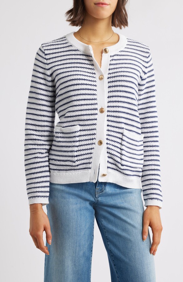 BeachLunchLounge Piera Stripe Cardigan