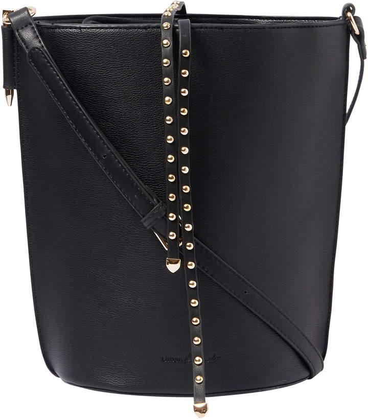 vegan leather bucket bag