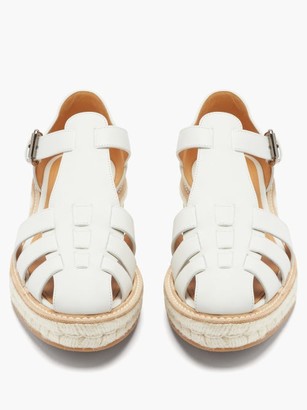 Church's Rosemary Leather Espadrille Sandals - White