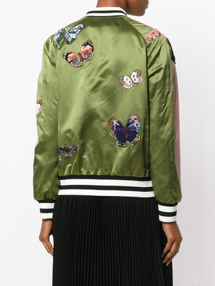 Valentino butterfly patch bomber jacket