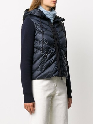 Moncler Knitted Sleeve Padded Jacket