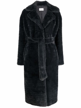 P.A.R.O.S.H. Belted Teddy Midi Coat