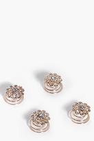 Thumbnail for your product : boohoo Macey Bridal Diamante Floral Spiral Hair Clips