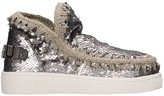 Thumbnail for your product : Mou Summer Eski Low Heels Ankle Boots In Silver Tech/synthetic