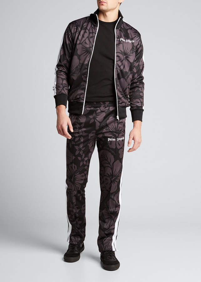 palm angels floral track jacket