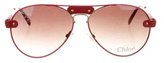 Thumbnail for your product : Chloé Oversize Aviator Sunglasses
