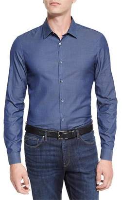 Michael Kors Italian-Woven Sport Shirt, Blue