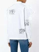 Thumbnail for your product : Kenzo embroidery ruffle sleeve blouse
