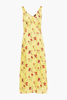 Thumbnail for your product : R 13 Printed Cupro-twill Midi Dress