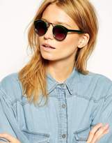 Thumbnail for your product : ASOS Round Sunglasses With High Bar And V Nose