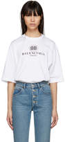 Balenciaga - T-shirt blanc 'BB' Mode 