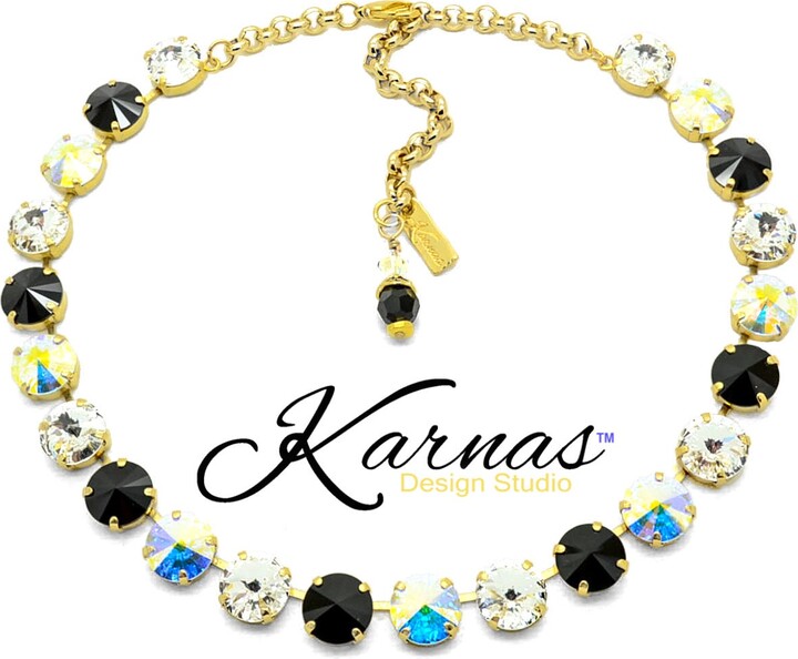 Etsy Black Ice Crystal Necklace Made With K.d.s. Premium Choose Your Finish Karnas Design Studio™