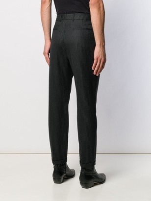 Saint Laurent Pinstriped Cropped Trousers