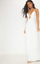 Thumbnail for your product : PrettyLittleThing White V Bar Maxi Dress