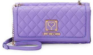 Love Moschino Women's Quilted Snap Continental Wallet