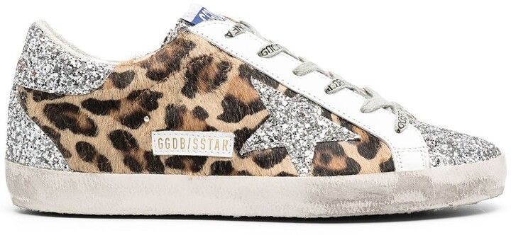 Golden Goose Super-Star leopard-print sneakers - ShopStyle