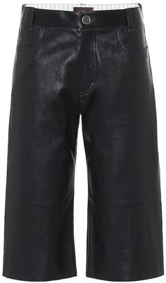 STOULS Sofiane leather Bermuda shorts