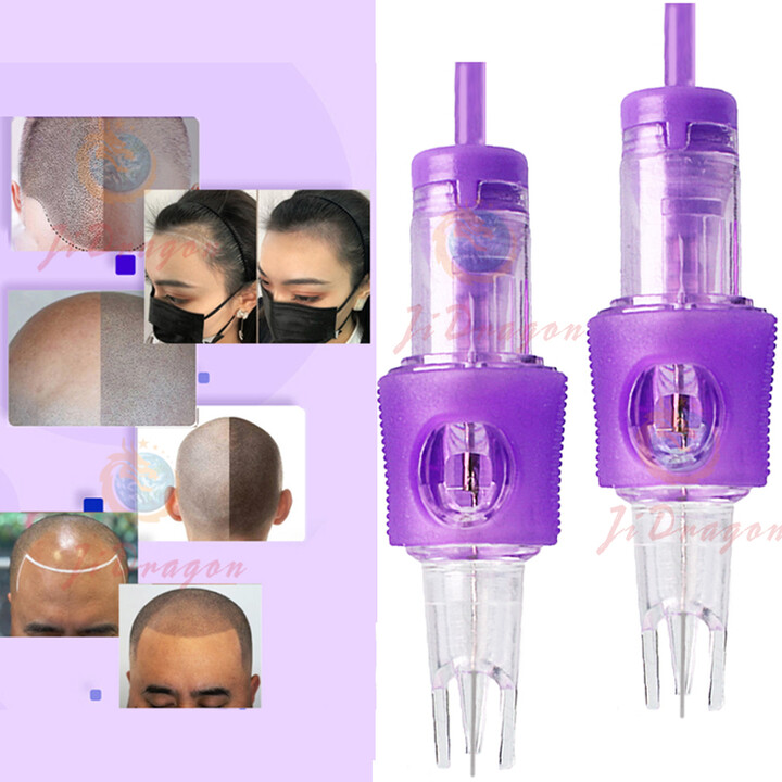MONICA Scalp Tattoo Needles 10/20pcs 1P Professional Disposable Permanent Makeup Eyebrow Lip SMP Needle Cartridge For Hair with Holder