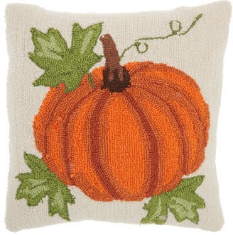Mina Victory Home for the Holidays Harvest Pumpkin Throw Pillow