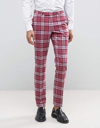 Noose & Monkey Super Skinny Suit Pants In Check