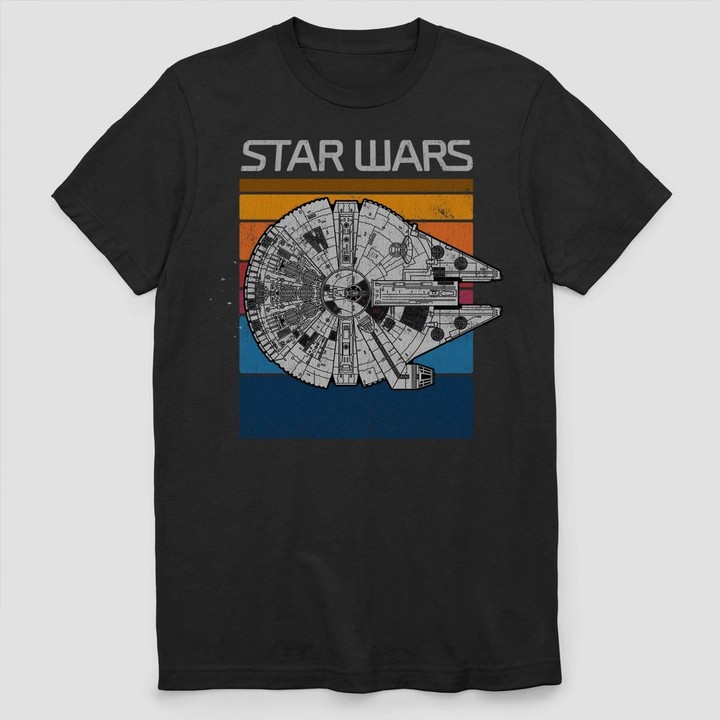 Star Wars Men' tar War Millennium Falcon hort leeve Graphic T-hirt ...