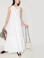 Thumbnail for your product : HONORINE Eve tie-neck cotton maxi dress