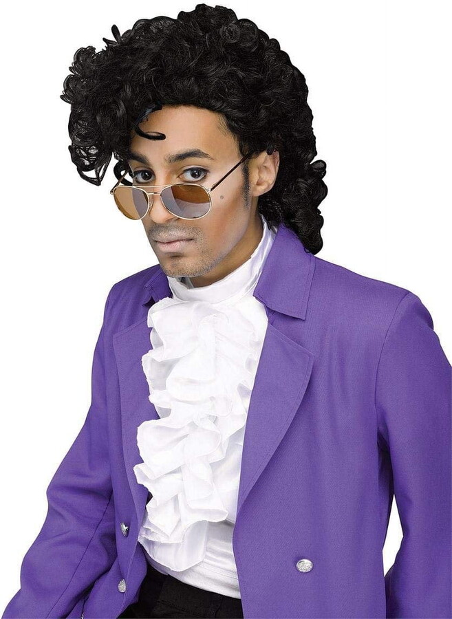 Fun World Men’s Purple Pain Wig, Black, Standard