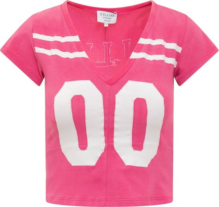 Collina Strada Graphic V-Neck Top