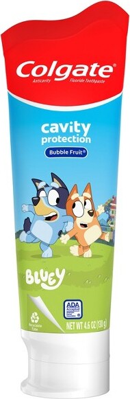 Colgate ColgateKidsBlueyCavityProtectionToothpastewithFluoride-MildBubbleFruitFlavor-4.6oz