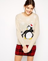 Thumbnail for your product : Club L Penguin Christmas Jumper