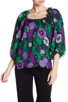 Thumbnail for your product : Nanette Lepore Bouquet Silk Ruffle Printed Blouse
