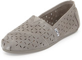 Thumbnail for your product : Toms Laser-Cut Suede Slip-On, Gray