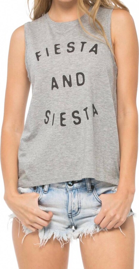 South Parade Fiesta And Siesta Whitney Muscle Tee In Heather