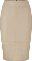 Regular-fit pencil skirt in leather 