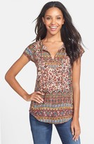 Thumbnail for your product : Lucky Brand 'Autumn' Embellished Print Top