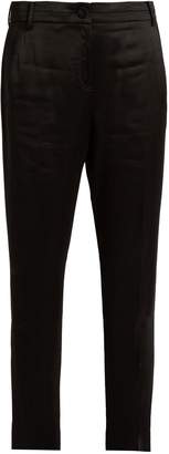 Elizabeth and James Foster satin mid-rise cropped trousers