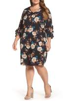 Thumbnail for your product : Dorothy Perkins Floral Print Ruffle Sleeve Shift Dress
