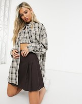 Thumbnail for your product : Collusion Unisex pleated tennis mini skirt in chocolate brown