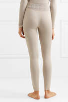 Thumbnail for your product : Cordova Signature Ribbed Stretch-knit Leggings - Beige