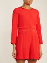 Thumbnail for your product : Goat Fillie Long-sleeved Crepe-cady Playsuit - Red