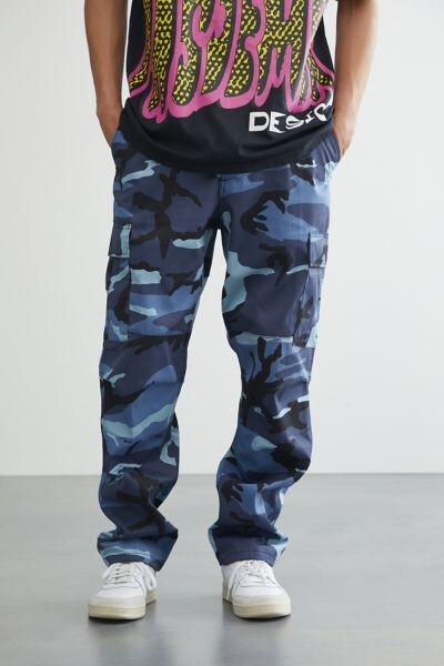 Camouflage Blue Neue Yakuza Herren El Bastardo Cargo Pants 