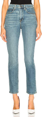 Proenza Schouler Pswl PSWL High Rise Slim Fit Jeans in Medium Blue | FWRD