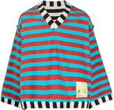 Stripe-Print Long-Sleeved Top 