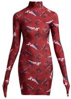 Thumbnail for your product : Vetements Spiderman Print Glove Sleeve Jersey Dress - Womens - Red