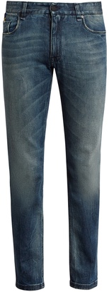 Fendi Bag Bugs-embroidered slim-leg jeans