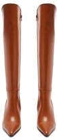 Thumbnail for your product : Marques Almeida Point Toe Leather Knee High Boots - Womens - Tan